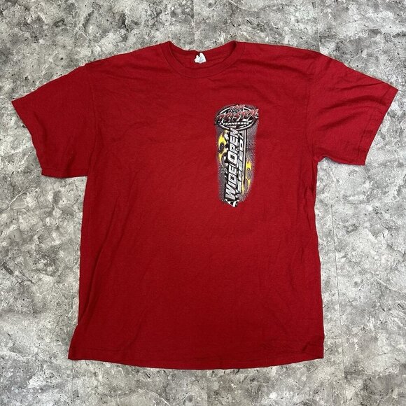 Retro Bristol Nascar Shirt Mens XL Wide Open Seed 2011 Y2K Racing Red - Picture 2 of 6